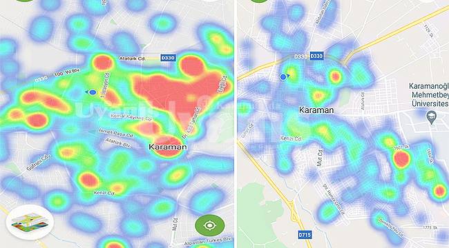 Karaman'da HES haritası maviye döndü