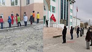 Karaman'da tüm okullarda İstiklal Marşı okundu