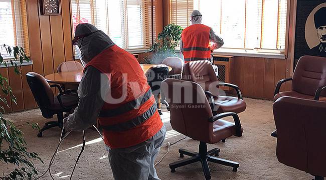 Karaman Ticaret Borsasında dezenfekten çalışması yapıldı
