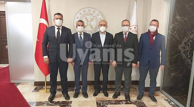 Taşeli Heyetinden Bakan Elvan'a ziyaret