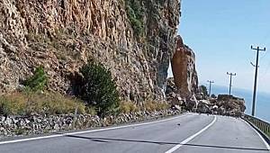 Anamur Antalya Karayolu ulaşıma kapandı