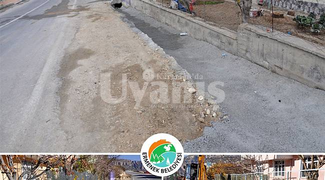 Ermenek'te Yol Ve Kaldırım Çalışmaları Devam Ediyor