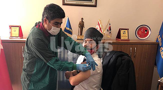 Karaman'da Gaziler Kovid-19 Aşısı Oldu