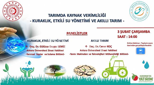 MEVKA, “Tarımda Kaynak Verimliliği-Kuraklık, Etkili Su Yönetimi Ve Akıllı Tarım” Konusunu Masaya Yatıracak