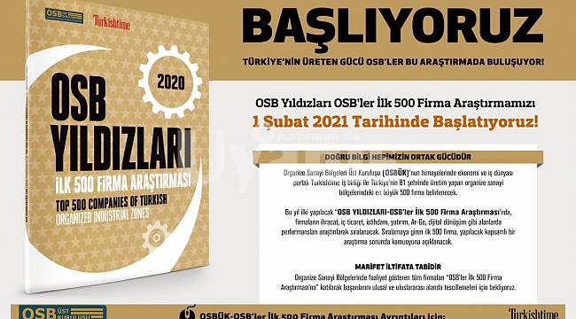 OSB'lerin "Yıldızları" Seçilecek