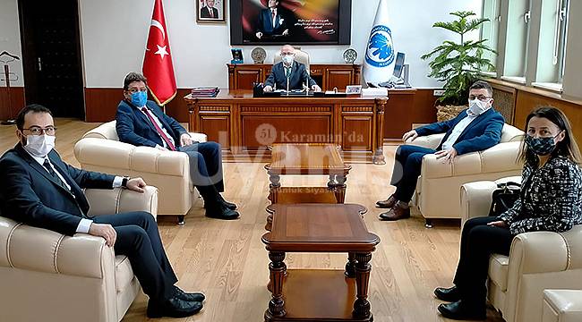 Rektör Ak'a ziyaretler sürüyor
