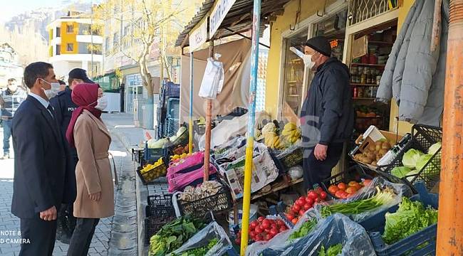 Sarıveliler Kaymakamı Efe Covid-19 Denetimine Katıldı