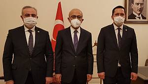 Vekillerden Bakan Elvan'a Ziyaret