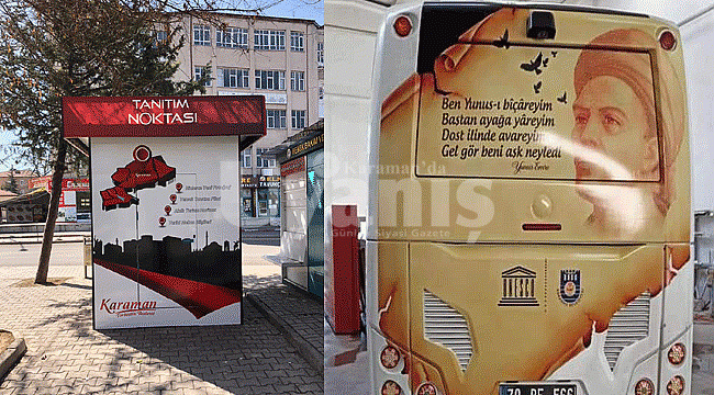 Yunus'un Sevgisi Karaman'ın Her Yerine Yayılıyor