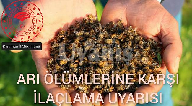 Arı ölümlerine karşı ilaçlama uyarısı