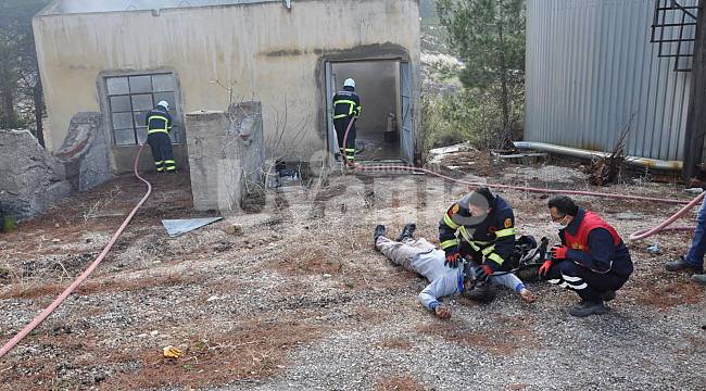 Ermenek'te Gerçeği Aratmayan Tatbikat
