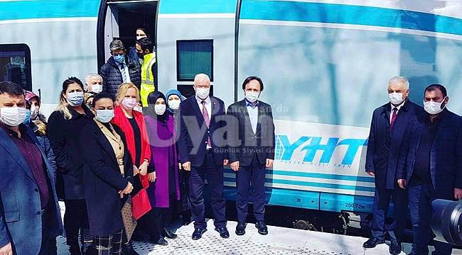 TCDD Genel Müdürü Uygun ve Daire Başkanları, YHT ile Karaman'a Geldi