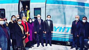 TCDD Genel Müdürü Uygun ve Daire Başkanları, YHT ile Karaman'a Geldi