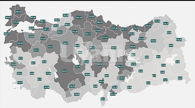 Vaka haritası güncellendi, Karaman'da korkutan artış