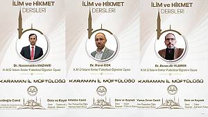 Karaman'da ilim ve hikmet dersleri başlıyor