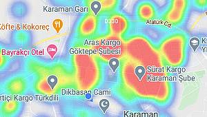 Karaman'ın risk haritası kırmızıya dönüyor