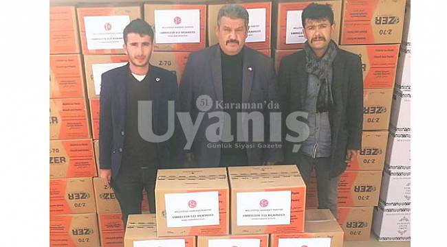 Sarıveliler MHP'den 150 Aileye Yardım Kolisi