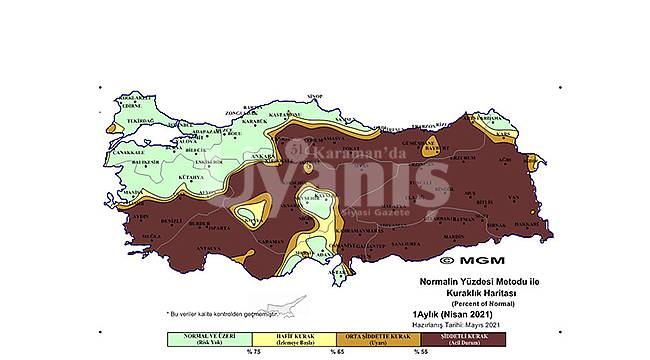 Karaman'da şiddetli kuraklık yaşanıyor