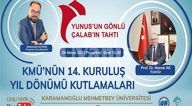 KMÜ'nün kuruluşunun 14. Yılı kutlamaları canlı yayında konuşulacak