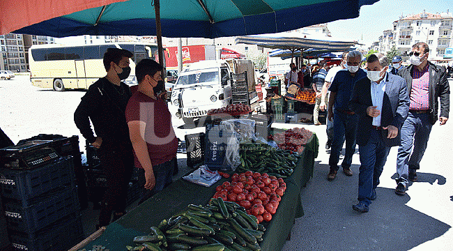 Vali Işık, Semt Pazarlarında Alınan Koronavirüs Tedbirlerini Denetledi