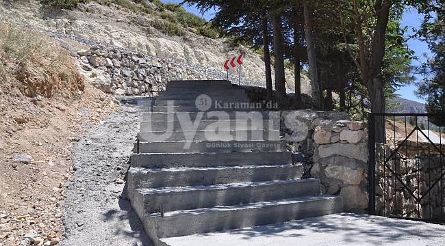 Ermenek'te Mezarlıkların Merdivenleri Yenilendi