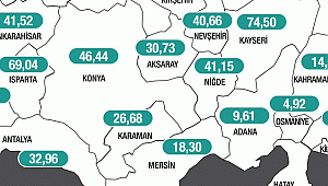 İllerin Vaka Sayıları Güncellendi. Karaman'da Vaka Sayısı Düşüşünü Sürdürüyor