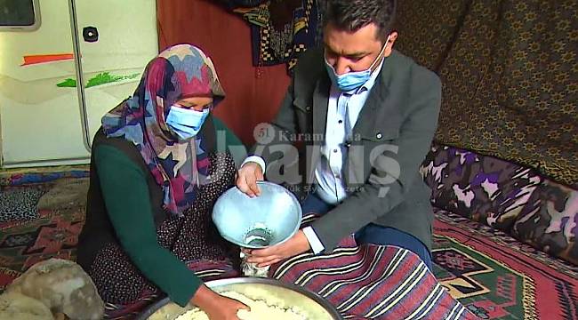 Karaman'ın meşhur Divle peyniri TRT Haber'i Ayrancı'ya Getirdi