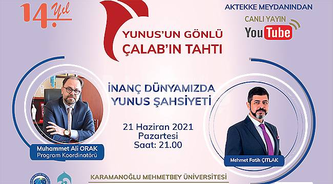 Postnişin M. Fatih Çıtlak, KMÜ canlı yayınının konuğu olacak