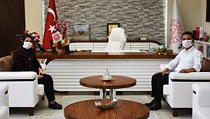 Sarıveliler Kaymakamı Ayşegül Efe'den İl Müdürü Mehmet Çalışkan'a Ziyaret