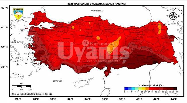 Haziran Ayında İç Anadolu Bölgesinde En Az Yağış Alan İl Karaman Oldu