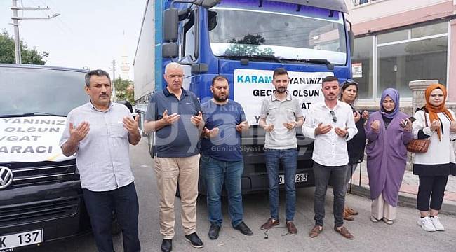 AK Parti'nin yardım tırı Antalya'ya yola çıktı