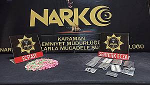 Karaman'da yüzlerce ecstasy hap ele geçirildi