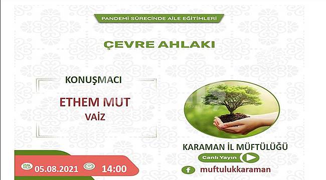 Karaman Müftülüğünce pandemi sürecinde aile eğitimleri devam ediyor