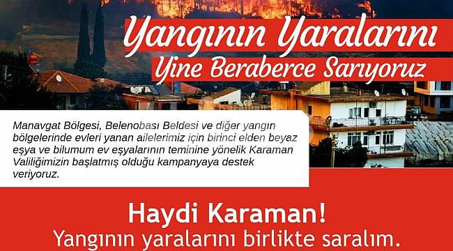 Karaman STK Platformu: "Yangının yaralarını yine beraberce sarıyoruz"