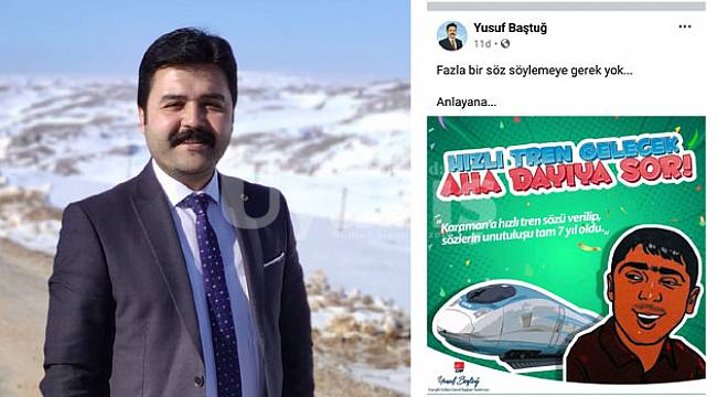 CHP'li Baştuğ'tan Vaat Edilen Tarihlerde Açılmayan Hızlı Tren Paylaşımı