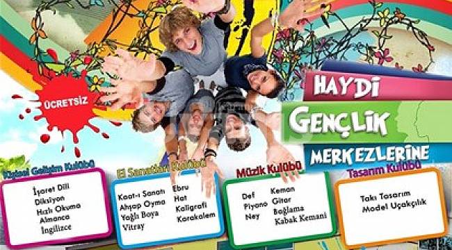 Gençlik Merkezi'nin Ücretsiz Kurs Kayıtları Başladı