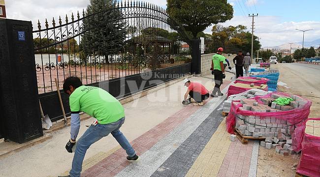 Kaldırım Çalışmaları Beyazkent Mahallesi'nde