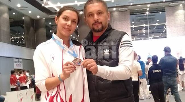 Karaman'da Edebiyat Öğretmenliği Yapan Emine Altun, Avrupa Para Tekvando Şampiyonası'nda 3'ncü Oldu