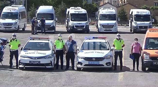 Karaman'da okul servisleri denetlendi