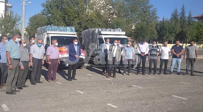 Karaman'dan Manavgat'a 2. Yardım konvoyu dualarla uğurlandı