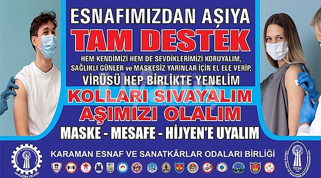 Karaman Esnafından Aşıya Tam Destek