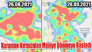 Karaman kırmızıdan maviye dönmeye başladı
