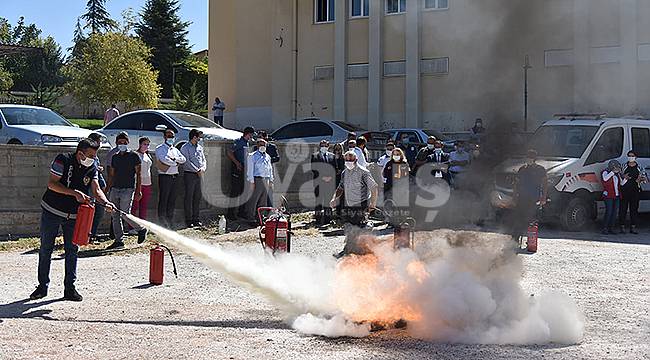Karaman Valiliği Personeline Yangın Söndürme Eğitimi Verildi