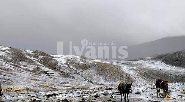 Kırkpınar Yaylasına İlk Kar Düştü