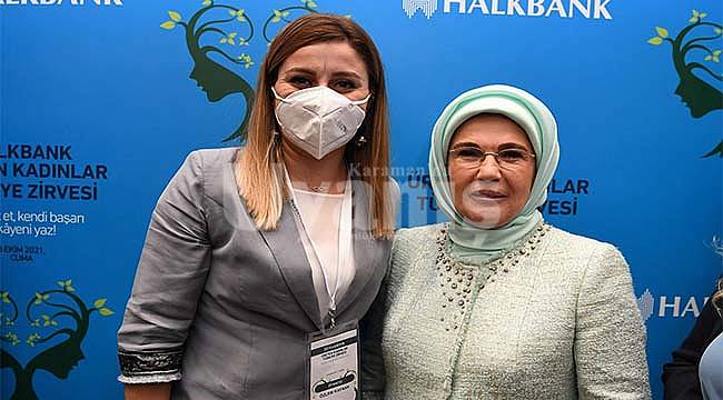 Halkbank Üreten Kadınlar Türkiye Zirvesinde Karaman'ı Özlem Gümüş Kaynak Temsil Etti