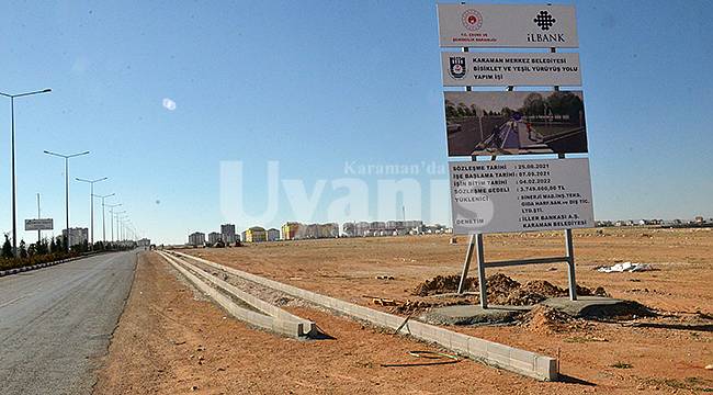 Karaman'da Bisiklet ve Yürüyüş Yollarının Yapımına Başlandı
