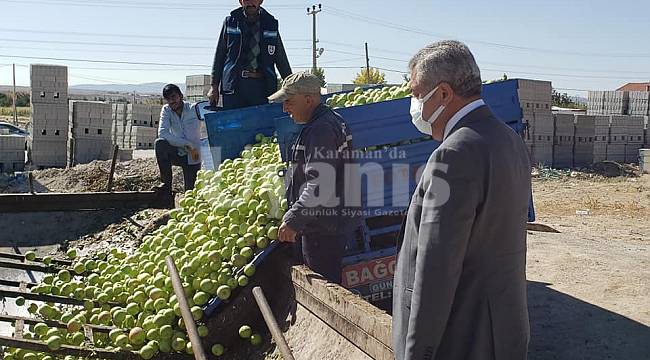 Karaman'da ıskarta elma alımının fiyatı yükseltildi