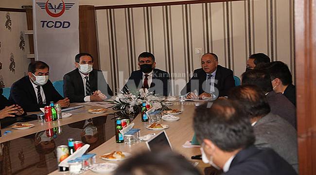Konya-Karaman Hızlı Tren Hattı İçin TCDD ve TCDD Taşımacılık Genel Müdürleri Bir Araya Geldi