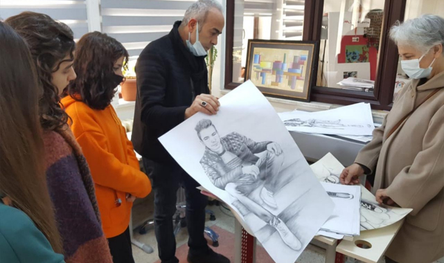Ressam Mebruke Tuncel'ten Karaman GSL'ye Ziyaret