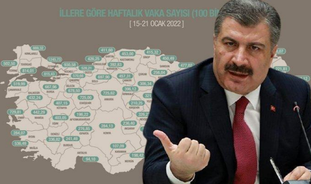 Bakan Koca, illerin yeni vaka sayısını açıkladı. Karaman'ın yükselişi sürüyor